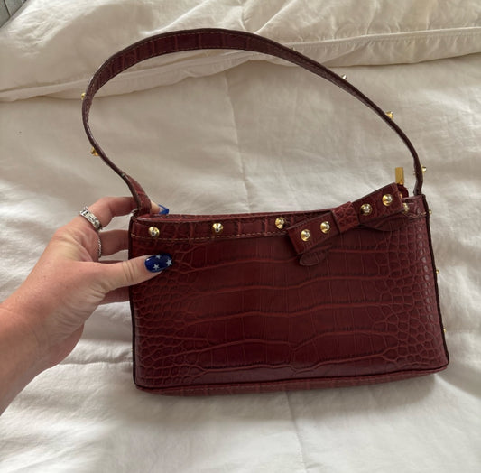 Red Leather Shoulder Bag